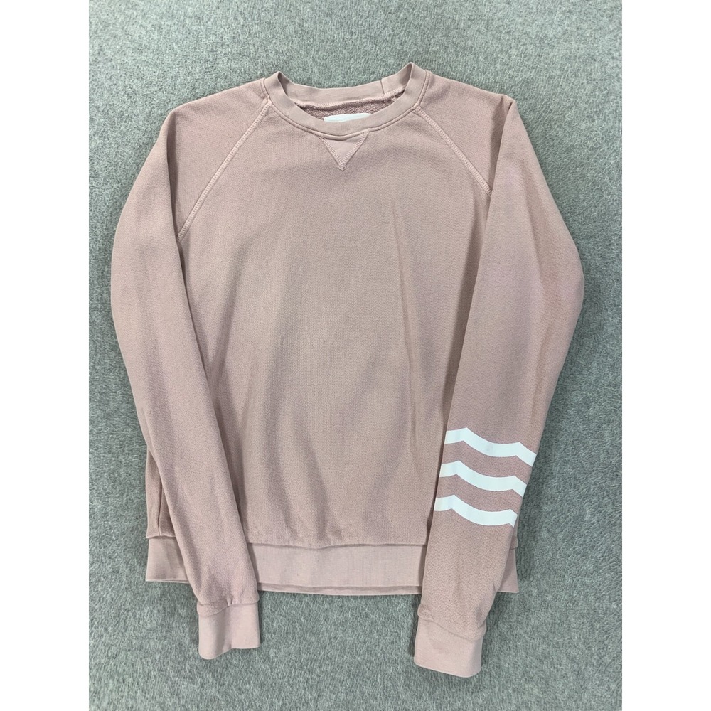 Sol Angeles 100% Cotton‎ Coastal Waves Crew Sweatshirt (Women's X-Small) Pink